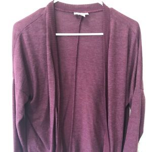 Purple cardigan sweater